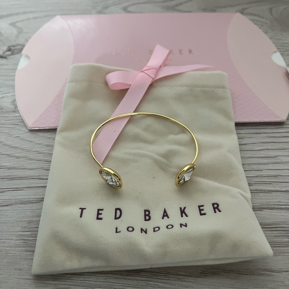 Ted Baker Gold Bangle with Crystal Details